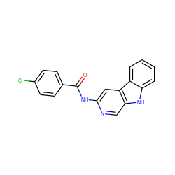 O=C(Nc1cc2c(cn1)[nH]c1ccccc12)c1ccc(Cl)cc1 ZINC000101243553