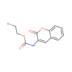 O=C(Nc1cc2ccccc2oc1=O)OCCBr ZINC000096906395