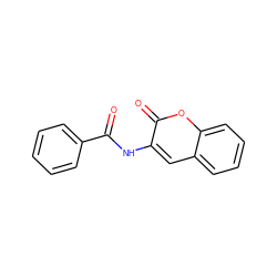 O=C(Nc1cc2ccccc2oc1=O)c1ccccc1 ZINC000002565411