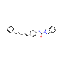 O=C(Nc1ccc(/C=C/CCCc2ccccc2)cc1)N1Cc2ccccc2C1 ZINC000165558673