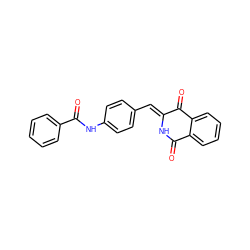 O=C(Nc1ccc(/C=C2\NC(=O)c3ccccc3C2=O)cc1)c1ccccc1 ZINC000013817076