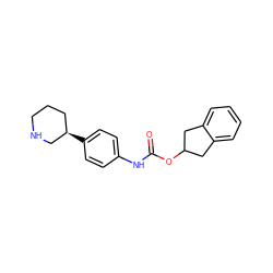 O=C(Nc1ccc([C@@H]2CCCNC2)cc1)OC1Cc2ccccc2C1 ZINC000117732204