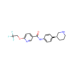 O=C(Nc1ccc([C@@H]2CCCNC2)cc1)c1ccc(OCC(F)(F)F)nc1 ZINC000117717563