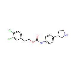 O=C(Nc1ccc([C@@H]2CCNC2)cc1)OCCc1ccc(Cl)c(Cl)c1 ZINC000117746928