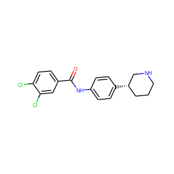 O=C(Nc1ccc([C@H]2CCCNC2)cc1)c1ccc(Cl)c(Cl)c1 ZINC000117721914