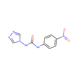 O=C(Nc1ccc([N+](=O)[O-])cc1)Nn1cnnc1 ZINC000004373564