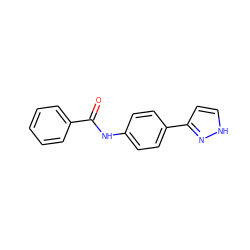 O=C(Nc1ccc(-c2cc[nH]n2)cc1)c1ccccc1 ZINC000000008714