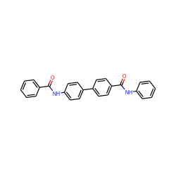 O=C(Nc1ccc(-c2ccc(C(=O)Nc3ccccc3)cc2)cc1)c1ccccc1 ZINC000169312962