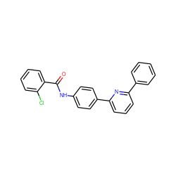 O=C(Nc1ccc(-c2cccc(-c3ccccc3)n2)cc1)c1ccccc1Cl ZINC000072182914