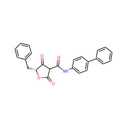 O=C(Nc1ccc(-c2ccccc2)cc1)C1C(=O)O[C@H](Cc2ccccc2)C1=O ZINC000101158760