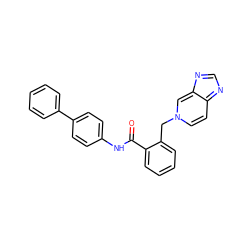 O=C(Nc1ccc(-c2ccccc2)cc1)c1ccccc1Cn1ccc2ncnc-2c1 ZINC000100062197