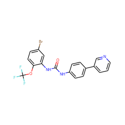 O=C(Nc1ccc(-c2cccnc2)cc1)Nc1cc(Br)ccc1OC(F)(F)F ZINC000473135445