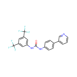 O=C(Nc1ccc(-c2cccnc2)cc1)Nc1cc(C(F)(F)F)cc(C(F)(F)F)c1 ZINC000473135454