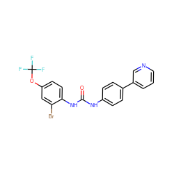 O=C(Nc1ccc(-c2cccnc2)cc1)Nc1ccc(OC(F)(F)F)cc1Br ZINC000473133700