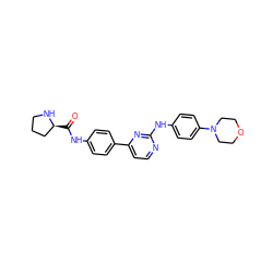 O=C(Nc1ccc(-c2ccnc(Nc3ccc(N4CCOCC4)cc3)n2)cc1)[C@H]1CCCN1 ZINC000095560529