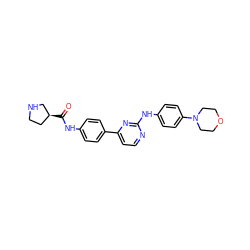 O=C(Nc1ccc(-c2ccnc(Nc3ccc(N4CCOCC4)cc3)n2)cc1)[C@H]1CCNC1 ZINC000095563109