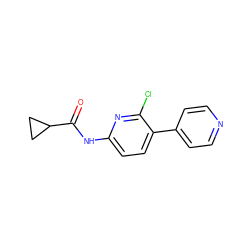 O=C(Nc1ccc(-c2ccncc2)c(Cl)n1)C1CC1 ZINC000049047732