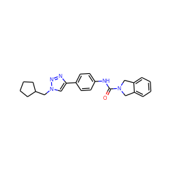 O=C(Nc1ccc(-c2cn(CC3CCCC3)nn2)cc1)N1Cc2ccccc2C1 ZINC000166900484