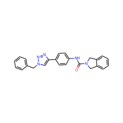 O=C(Nc1ccc(-c2cn(Cc3ccccc3)nn2)cc1)N1Cc2ccccc2C1 ZINC000167178957