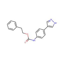 O=C(Nc1ccc(-c2cn[nH]c2)cc1)OCCc1ccccc1 ZINC000095587778