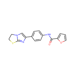 O=C(Nc1ccc(-c2cn3c(n2)SCC3)cc1)c1ccco1 ZINC000000153693