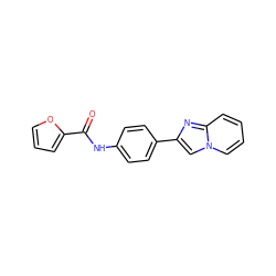 O=C(Nc1ccc(-c2cn3ccccc3n2)cc1)c1ccco1 ZINC000000387109