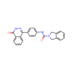 O=C(Nc1ccc(-c2n[nH]c(=O)c3ccccc23)cc1)N1Cc2ccccc2C1 ZINC000167074690