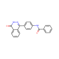 O=C(Nc1ccc(-c2n[nH]c(=O)c3ccccc23)cc1)c1ccccc1 ZINC001772569895