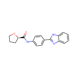 O=C(Nc1ccc(-c2nc3ccccc3[nH]2)cc1)[C@H]1CCCO1 ZINC000000467820