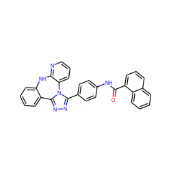 O=C(Nc1ccc(-c2nnc3n2-c2cccnc2Nc2ccccc2-3)cc1)c1cccc2ccccc12 ZINC000142193300