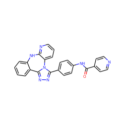 O=C(Nc1ccc(-c2nnc3n2-c2cccnc2Nc2ccccc2-3)cc1)c1ccncc1 ZINC000142699024