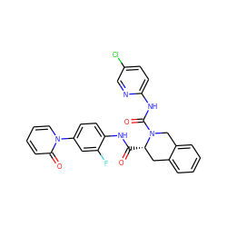 O=C(Nc1ccc(-n2ccccc2=O)cc1F)[C@H]1Cc2ccccc2CN1C(=O)Nc1ccc(Cl)cn1 ZINC000137894230