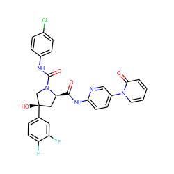 O=C(Nc1ccc(-n2ccccc2=O)cn1)[C@H]1C[C@](O)(c2ccc(F)c(F)c2)CN1C(=O)Nc1ccc(Cl)cc1 ZINC000044418710