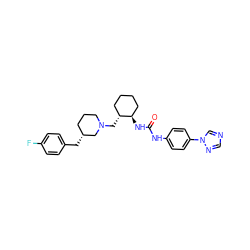 O=C(Nc1ccc(-n2cncn2)cc1)N[C@@H]1CCCC[C@H]1CN1CCC[C@@H](Cc2ccc(F)cc2)C1 ZINC000013613357