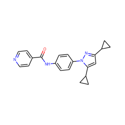 O=C(Nc1ccc(-n2nc(C3CC3)cc2C2CC2)cc1)c1ccncc1 ZINC000116814380