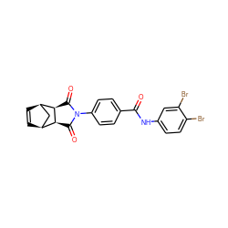 O=C(Nc1ccc(Br)c(Br)c1)c1ccc(N2C(=O)[C@H]3[C@H]4C=C[C@H](C4)[C@H]3C2=O)cc1 ZINC000070631563