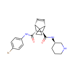 O=C(Nc1ccc(Br)cc1)[C@@H]1[C@@H]2C=C[C@H]([C@H]1C(=O)N[C@@H]1CCCNC1)C21CC1 ZINC000168430052