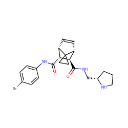 O=C(Nc1ccc(Br)cc1)[C@@H]1[C@@H]2C=C[C@H]([C@H]1C(=O)NC[C@@H]1CCCN1)C21CC1 ZINC000168538559