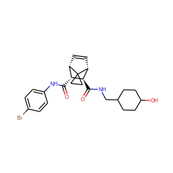 O=C(Nc1ccc(Br)cc1)[C@@H]1[C@@H]2C=C[C@H]([C@H]1C(=O)NCC1CCC(O)CC1)C21CC1 ZINC000653662918