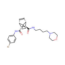 O=C(Nc1ccc(Br)cc1)[C@@H]1[C@@H]2C=C[C@H]([C@H]1C(=O)NCCCCN1CCOCC1)C21CC1 ZINC000168509891