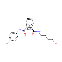 O=C(Nc1ccc(Br)cc1)[C@@H]1[C@@H]2C=C[C@H]([C@H]1C(=O)NCCCCO)C21CC1 ZINC000168404313