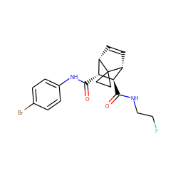 O=C(Nc1ccc(Br)cc1)[C@@H]1[C@@H]2C=C[C@H]([C@H]1C(=O)NCCF)C21CC1 ZINC000168358101