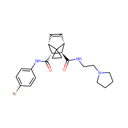 O=C(Nc1ccc(Br)cc1)[C@@H]1[C@@H]2C=C[C@H]([C@H]1C(=O)NCCN1CCCC1)C21CC1 ZINC000168255529