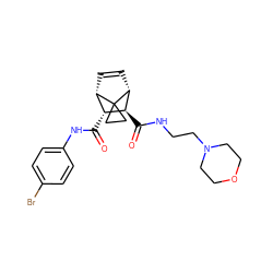 O=C(Nc1ccc(Br)cc1)[C@@H]1[C@@H]2C=C[C@H]([C@H]1C(=O)NCCN1CCOCC1)C21CC1 ZINC000168430698