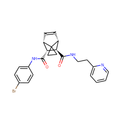 O=C(Nc1ccc(Br)cc1)[C@@H]1[C@@H]2C=C[C@H]([C@H]1C(=O)NCCc1ccccn1)C21CC1 ZINC000168403081