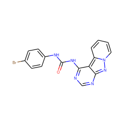 O=C(Nc1ccc(Br)cc1)Nc1ncnc2nn3ccccc3c12 ZINC000028126768