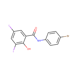 O=C(Nc1ccc(Br)cc1)c1cc(I)cc(I)c1O ZINC000028863510