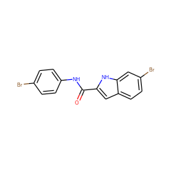 O=C(Nc1ccc(Br)cc1)c1cc2ccc(Br)cc2[nH]1 ZINC001772635445