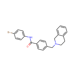 O=C(Nc1ccc(Br)cc1)c1ccc(CN2CCc3ccccc3C2)cc1 ZINC000013614656