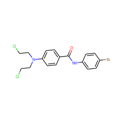 O=C(Nc1ccc(Br)cc1)c1ccc(N(CCCl)CCCl)cc1 ZINC000049746560